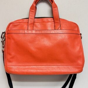 Coach Orange Leather Laptop Case